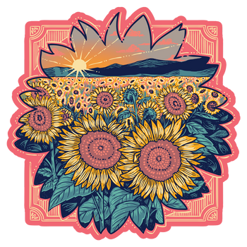 Sunflower Scene Decal - 20941